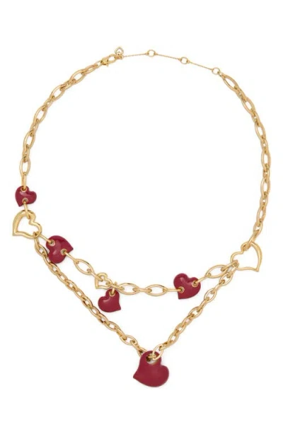 Kate Spade New York Heart Statement Necklace In Gold