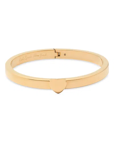 Kate Spade New York Heart You Bangle Bracelet In Gold-tone Stainless Steel