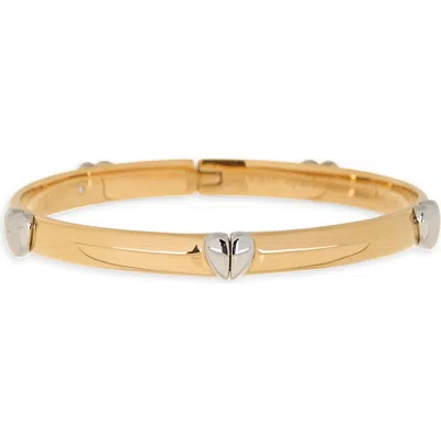 Kate Spade New York Heartful Hinged Bangle In Gold