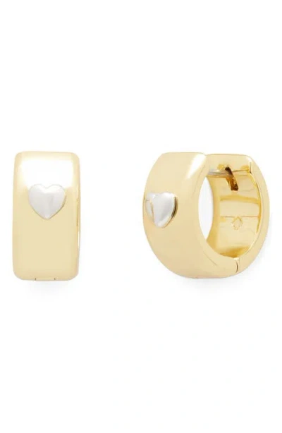 Kate Spade New York Heartful Huggie Hoop Earrings In Transparent