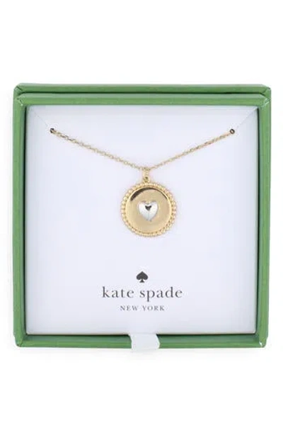 Kate Spade New York Heartful Mini Pendant In Gold