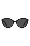 Kate Spade New York Hensley 55mm Cat Eye Sunglasses In Black/grey