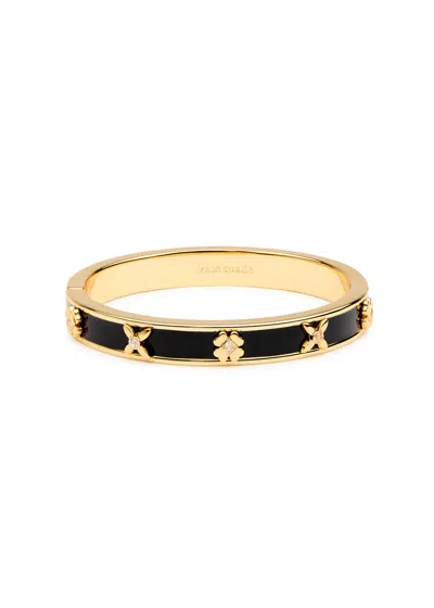 Kate Spade New York Heritage Bloom Enamelled Bracelet In Black