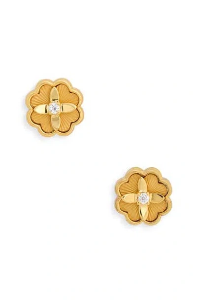 Kate Spade New York Heritage Bloom Mini Stud Earrings In Gold