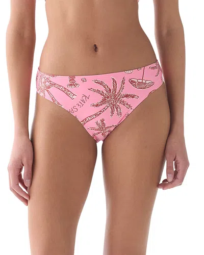 Kate Spade New York High Cut Bikini Bottom In Pink