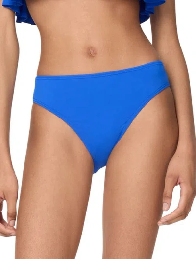 Kate Spade New York High Cut Bikini Bottom In Blue