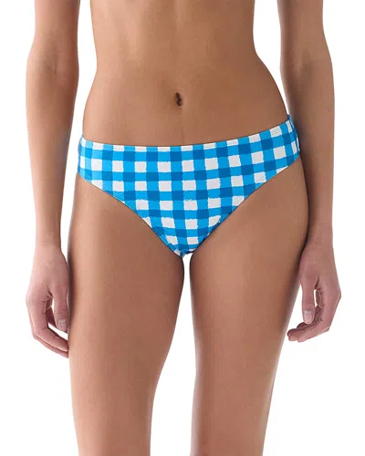 Kate Spade New York High Cut Bikini Bottom In Blue