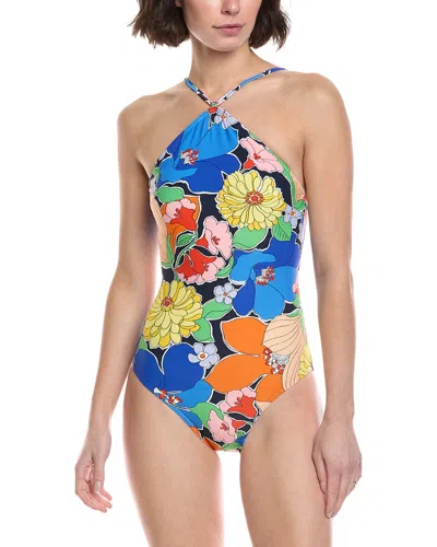 Kate Spade New York High-neck One-piece In Multi