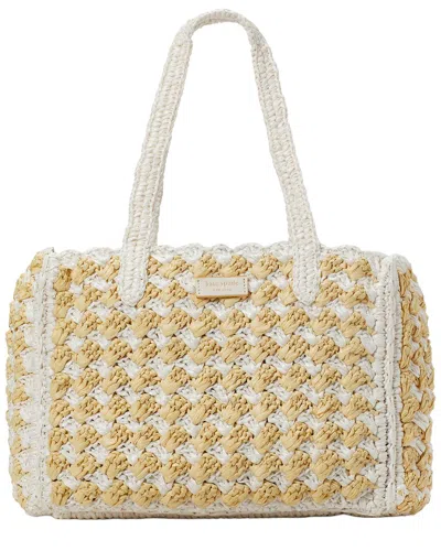 Kate Spade New York High Tide Striped Crochet Raffia Medium Tote In Multi