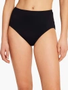 Kate Spade New York High Waist Bikini Bottom In Black