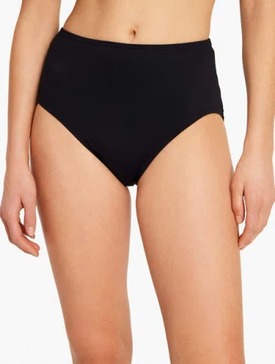Kate Spade New York High Waist Bikini Bottom In Black