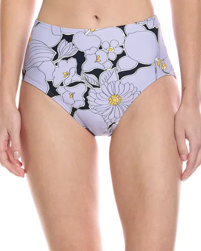 Kate Spade New York High-waist Bikini Bottom In Purple