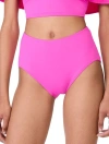 Kate Spade New York High Waist Bikini Bottom In Vivid Snapdragon