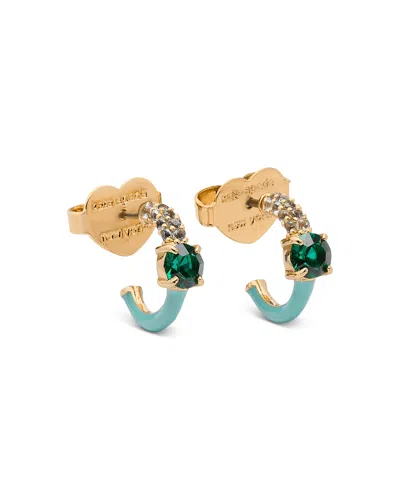 Kate Spade New York Hint Of Shimmer Huggie Hoop Earrings In Blue/gold