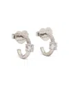 Kate Spade New York Hint Of Shimmer Huggie Hoop Earrings In Silver