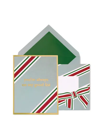 Kate Spade New York Holiday Card Set In Luna Stripe