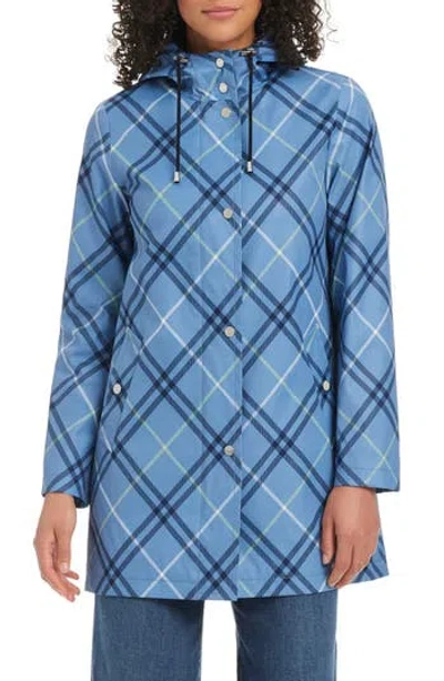 Kate Spade New York Hooded A-line Jacket In Blue