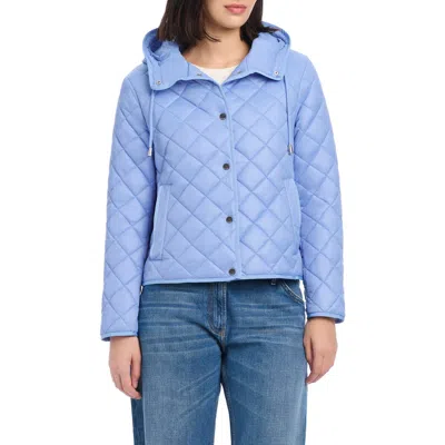Kate Spade New York Hooded Quilted Packable Jacket In Blue