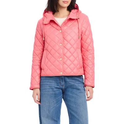 Kate Spade New York Hooded Quilted Packable Jacket In Pink