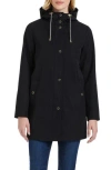 Kate Spade New York Hooded Rain Jacket In Black