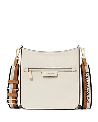 Kate Spade Hudson Colorblock Pebble Leather Crossbody Bag In Parchment