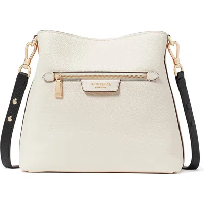 Kate Spade New York Hudson Colorblock Pebble Leather Shoulder Bag In Parchment Multi