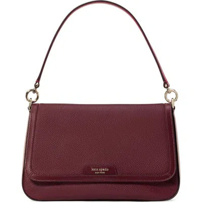 Kate Spade New York Hudson Colorblock Pebbled Leather Satchel In Cherry Juice Multi