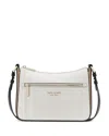 Kate Spade New York Hudson Colorblocked Pebbled Leather Small Crossbody In Parchment
