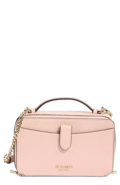 Kate Spade New York Hudson Pebble Leather Double Zip Crossbody In Pink