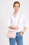 Kate Spade New York Hudson Pebble Leather Messenger Bag In Pastry Pink