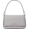 Kate Spade New York Hudson Pebble Leather Shoulder Bag In Mountain Grey