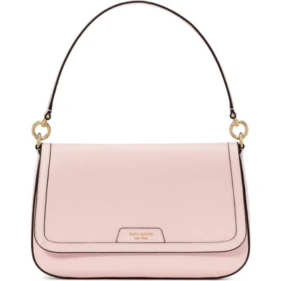 Kate Spade New York Hudson Pebble Leather Shoulder Bag In Pastry Pink