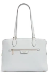 Kate Spade New York Hudson Pebble Leather Work Tote In Gray