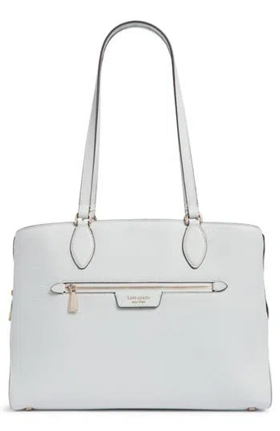Kate Spade New York Hudson Pebble Leather Work Tote In Gray