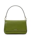 Kate Spade New York Hudson Pebbled Leather Flap Shoulder Bag In Green