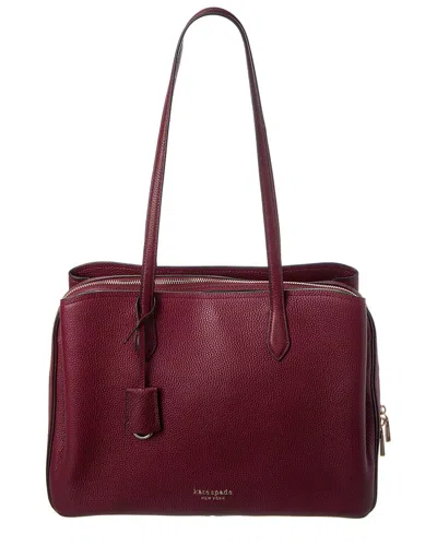 Kate Spade New York Hudson Pebbled Leather Large Work Tote In Red