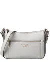 Kate Spade New York Hudson Pebbled Leather Medium Crossbody In Gray
