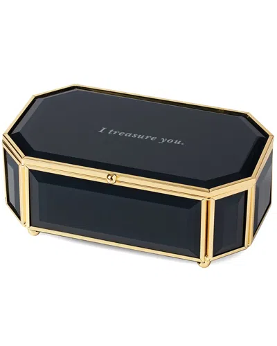 Kate Spade New York I Treasure You Clear Jewelry Box In Black