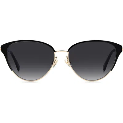 Kate Spade New York Ianna 56mm Gradient Cat Eye Sunglasses In Black