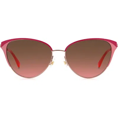 Kate Spade New York Ianna 56mm Gradient Cat Eye Sunglasses In Pink