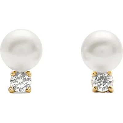 Kate Spade New York Imitation Pearl And Cubic Zirconia Stud Earrings In White