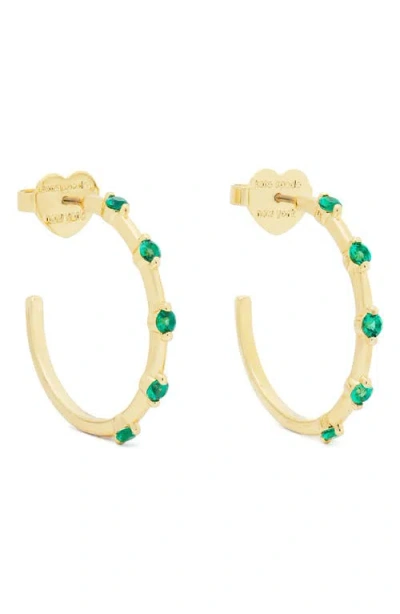 Kate Spade New York Imitation Pearl Hoop Earrings In Green