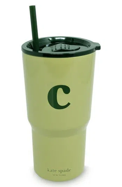 Kate Spade New York Initial 20-ounce Tumbler In Green