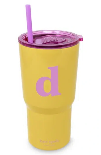 Kate Spade New York Initial 20-ounce Tumbler In Yellow