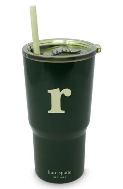 Kate Spade New York Initial 20-ounce Tumbler In Green