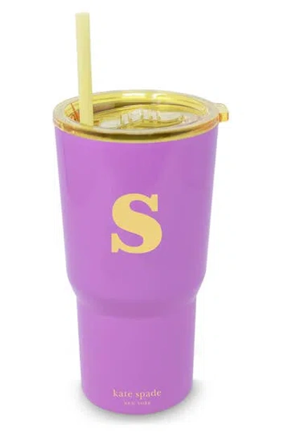 Kate Spade New York Initial 20-ounce Tumbler In Purple