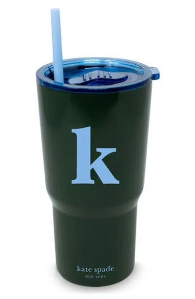 Kate Spade New York Initial 20-ounce Tumbler In Green
