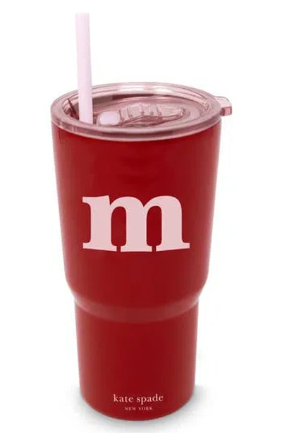 Kate Spade New York Initial 20-ounce Tumbler In Red