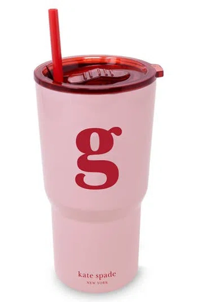 Kate Spade New York Initial 20-ounce Tumbler In Pink