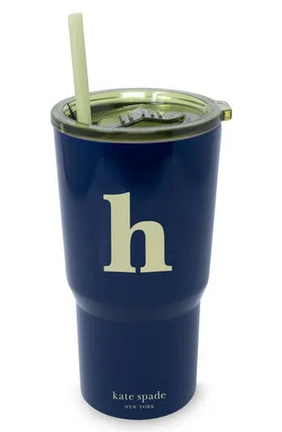 Kate Spade New York Initial 20-ounce Tumbler In Blue